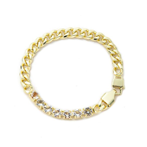 Wholesale Women's Light Luxury Geometric Titanium Steel And Copper Electroplated Cuban Chain Short Necklace With Diamonds