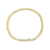 Wholesale Women's Light Luxury Geometric Titanium Steel And Copper Electroplated Cuban Chain Short Necklace With Diamonds