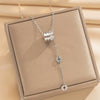 Wholesale Women's Light Luxury Geometric Titanium Steel And Copper Necklace With 18K Real Gold Plating