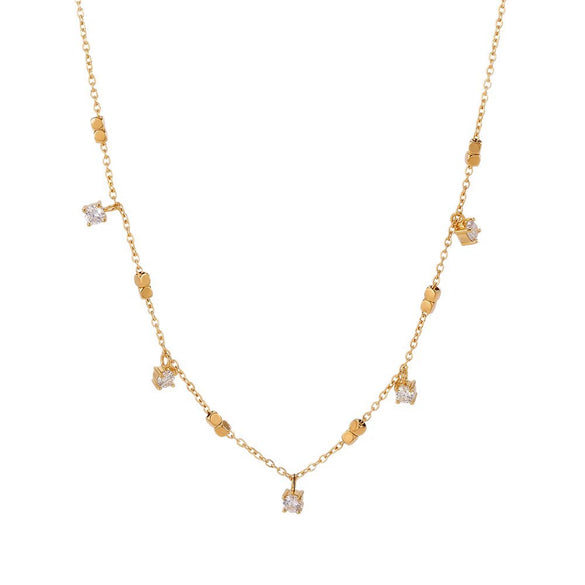 Wholesale Women's Light Luxury Geometric Titanium Steel Cross Chain Necklace With Vacuum Electroplating In Furnace