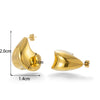 Wholesale Women's Light Luxury Geometric Titanium Steel Cshaped Electroplated Earrings