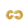 Wholesale Women's Light Luxury Geometric Titanium Steel Cshaped Electroplated Earrings