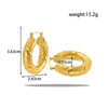 Wholesale Women's Light Luxury Geometric Titanium Steel Cshaped Electroplated Earrings