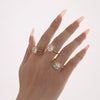 Wholesale Women's Light Luxury Geometric Titanium Steel Electroplated Opening Adjustable Ring
