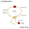 Wholesale Women's Light Luxury Geometric 316L Stainless Steel Fresh Water Pearl Natural Stone Bracelet With Electroplating Design And Ot Buckle Tassel