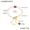 Wholesale Women's Light Luxury Geometric 316L Stainless Steel Fresh Water Pearl Natural Stone Bracelet With Electroplating Design And Ot Buckle Tassel