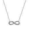 Wholesale Women's Light Luxury Geometric Titanium Steel 18K Gold Plated Mobius Infinity Love Pendant Calendering Chain Necklace