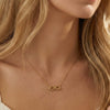 Wholesale Women's Light Luxury Geometric Titanium Steel 18K Gold Plated Mobius Infinity Love Pendant Calendering Chain Necklace