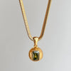 Wholesale Women's Light Luxury Geometric Titanium Steel Pendant Necklace With Snake Bone Chain Real Gold Electroplated