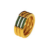 Wholesale Women's Light Luxury Geometric Titanium Steel Ring Set With Diamonds