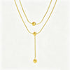Wholesale Women's Light Luxury Geometric Titanium Steel Zirconia Snake Bone Chain Necklace With Small Round Beads