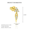 Wholesale Women's Light Luxury Geometric Triangle Zirconium Earrings 925 Sterling Silver
