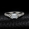 Wholesale Women's Light Luxury Geometric Zircon Copper Ring Jewelry