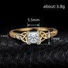 Wholesale Women's Light Luxury Geometric Zircon Copper Ring Jewelry