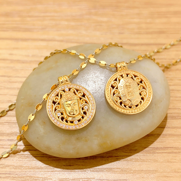 Wholesale Women's Light Luxury Geometric Zircon Inlaid Copper Pendant Titanium Steel Water Wave Chain Necklace