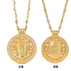 Wholesale Women's Light Luxury Geometric Zircon Inlaid Copper Pendant Titanium Steel Water Wave Chain Necklace