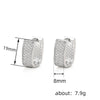 Wholesale Women's Light Luxury Geometric Zircon Inlaid Hollow Ear Button Earrings