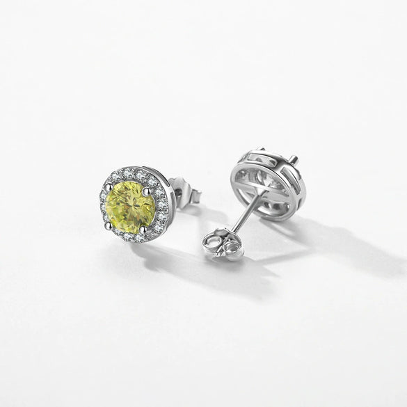 Wholesale Women's Light Luxury Geometric Zircon Inlaid 925 Sterling Silver Earrings