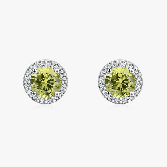 Wholesale Women's Light Luxury Geometric Zircon Inlaid 925 Sterling Silver Earrings