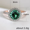 Wholesale Women's Light Luxury Geometric Zircon Microinlaid Copper Silver Plated Ring