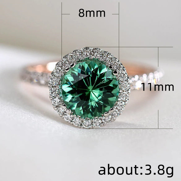 Wholesale Women's Light Luxury Geometric Zircon Microinlaid Copper Silver Plated Ring