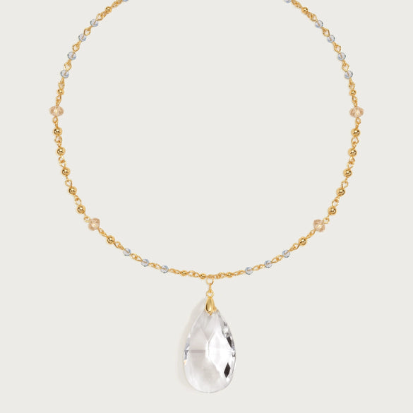 Wholesale Women's Light Luxury Geometric Zircon Pendant Stainless Steel Electroplated Tassel Clavicle Necklace