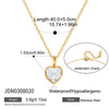 Wholesale Women's Light Luxury Geometric Zircon Stainless Steel Electroplated Necklace