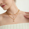 Wholesale Women's Light Luxury Geometric Zircon Stainless Steel Electroplated Necklace