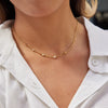 Wholesale Women's Light Luxury Geometric Zircon Stainless Steel Electroplated Necklace