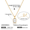 Wholesale Women's Light Luxury Geometric Zircon Stainless Steel Electroplated Necklace