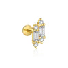 Wholesale Women's Light Luxury Geometric Zircon Tassel Earrings S925 Sterling Silver