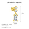 Wholesale Women's Light Luxury Geometric Zircon Tassel Earrings S925 Sterling Silver