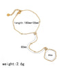 Wholesale Women's Light Luxury Gold Plated Stainless Steel Flower Shape Finger Chain Bracelet With Zircon