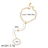 Wholesale Women's Light Luxury Gold Plated Stainless Steel Flower Shape Finger Chain Bracelet With Zircon
