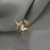 Wholesale Women's Light Luxury Golden Butterfly Ring Copper Electroplated Design