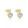Wholesale Women's Light Luxury Heart Shape 925 Sterling Silver Earrings With Zirconia