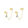 Wholesale Women's Light Luxury Heart Shape 925 Sterling Silver Earrings With Zirconia