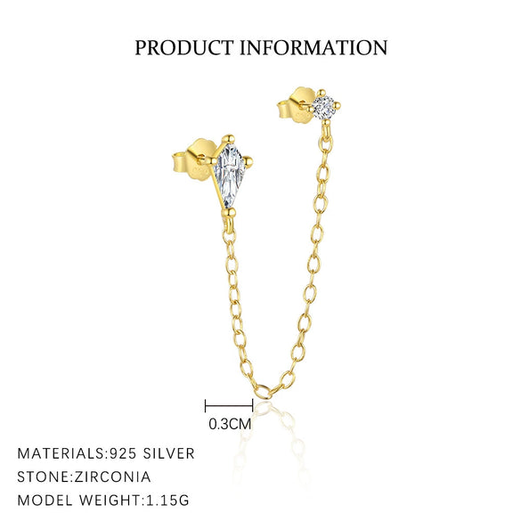 Wholesale Women's Light Luxury Heart Shape 925 Sterling Silver Earrings With Zirconia