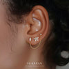 Wholesale Women's Light Luxury Heart Shape 925 Sterling Silver Earrings With Zirconia