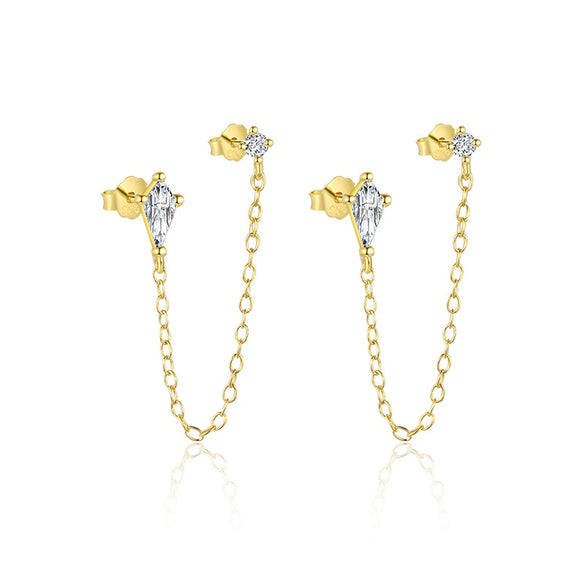 Wholesale Women's Light Luxury Heart Shape 925 Sterling Silver Earrings With Zirconia