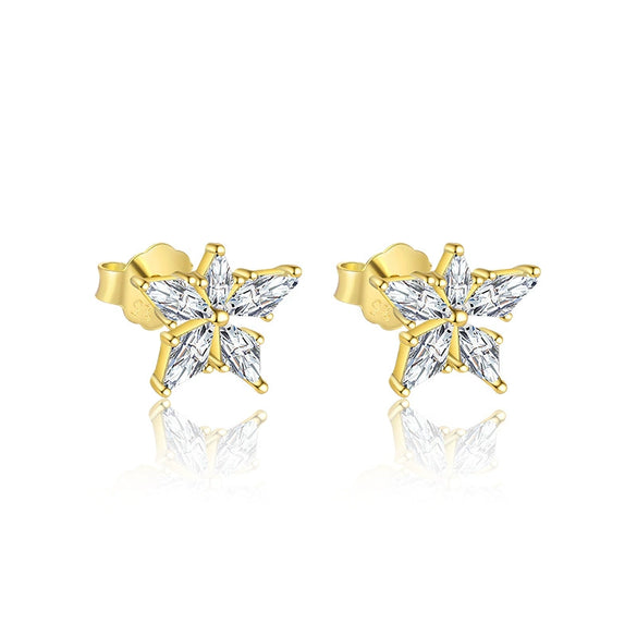 Wholesale Women's Light Luxury Heart Shape 925 Sterling Silver Earrings With Zirconia