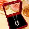 Wholesale Women's Light Luxury Heart Shaped Zircon Inlaid Titanium Steel And Gold Plated Copper Necklace With Oshaped Chain