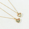 Wholesale Women's Light Luxury Heartshaped Copper Zircon Necklace With Electroplated Ochain