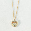 Wholesale Women's Light Luxury Heartshaped Copper Zircon Necklace With Electroplated Ochain