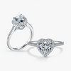 Wholesale Women's Light Luxury Heartshaped Zircon 925 Sterling Silver Ring With Seiko Design