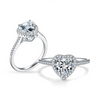 Wholesale Women's Light Luxury Heartshaped Zircon 925 Sterling Silver Ring With Seiko Design