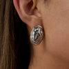Wholesale Women's Light Luxury High End Color Matching Earrings In Geometric Shape Made Of Stainless Steel With Electroplating