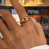 Wholesale Women's Light Luxury High End Diamond Ring In Geometric Styling Made Of Titanium Steel And Stainless Steel With Electroplating Treatment