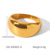 Wholesale Women's Light Luxury High End Geometric Stainless Steel Ring With Pvd Vacuum Plating