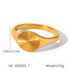 Wholesale Women's Light Luxury High End Geometric Stainless Steel Ring With Pvd Vacuum Plating